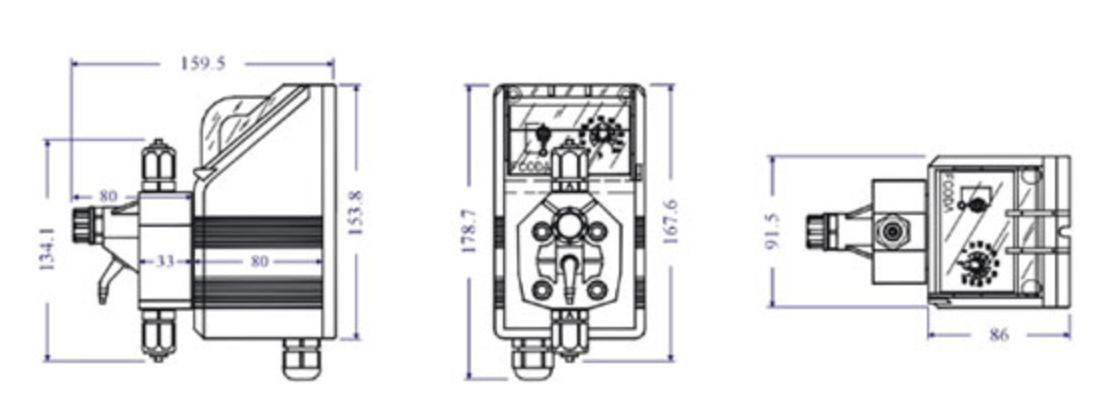 電磁式定量加藥機 / 掛壁式安裝 F系列